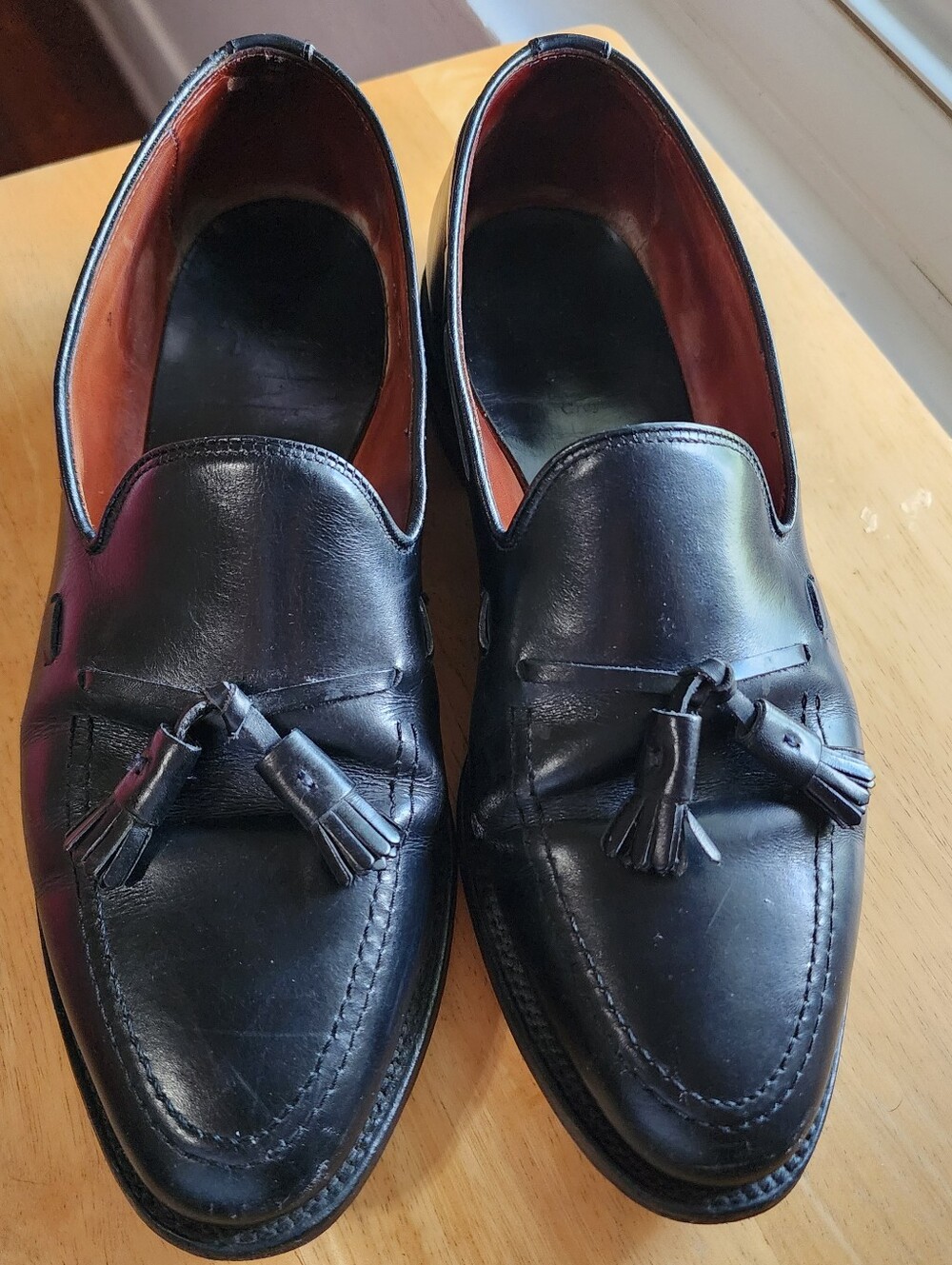Allen Edmonds Grayson Tassle Mens Black Dress Shoes Size 9 D